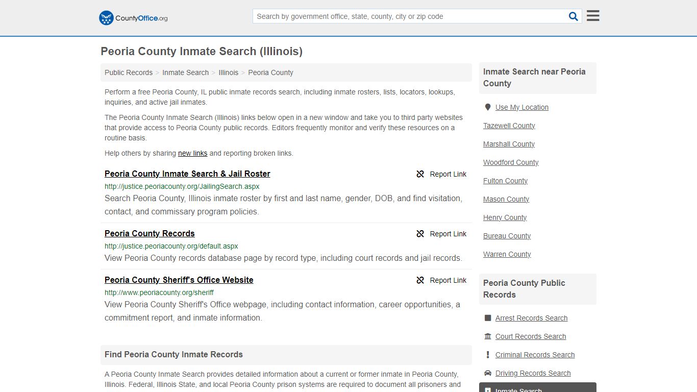 Inmate Search - Peoria County, IL (Inmate Rosters & Locators)